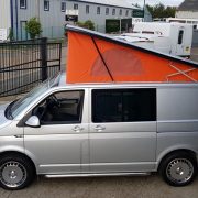 Slimline T5 SWB Roof specced with the optional Orange Canvas